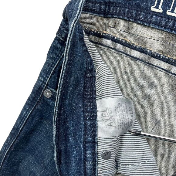 TK Axel Jeans Slim Boot Stretch Straight Leg Zip Fly Blue Men Size 36Wx30L - Picture 8 of 8